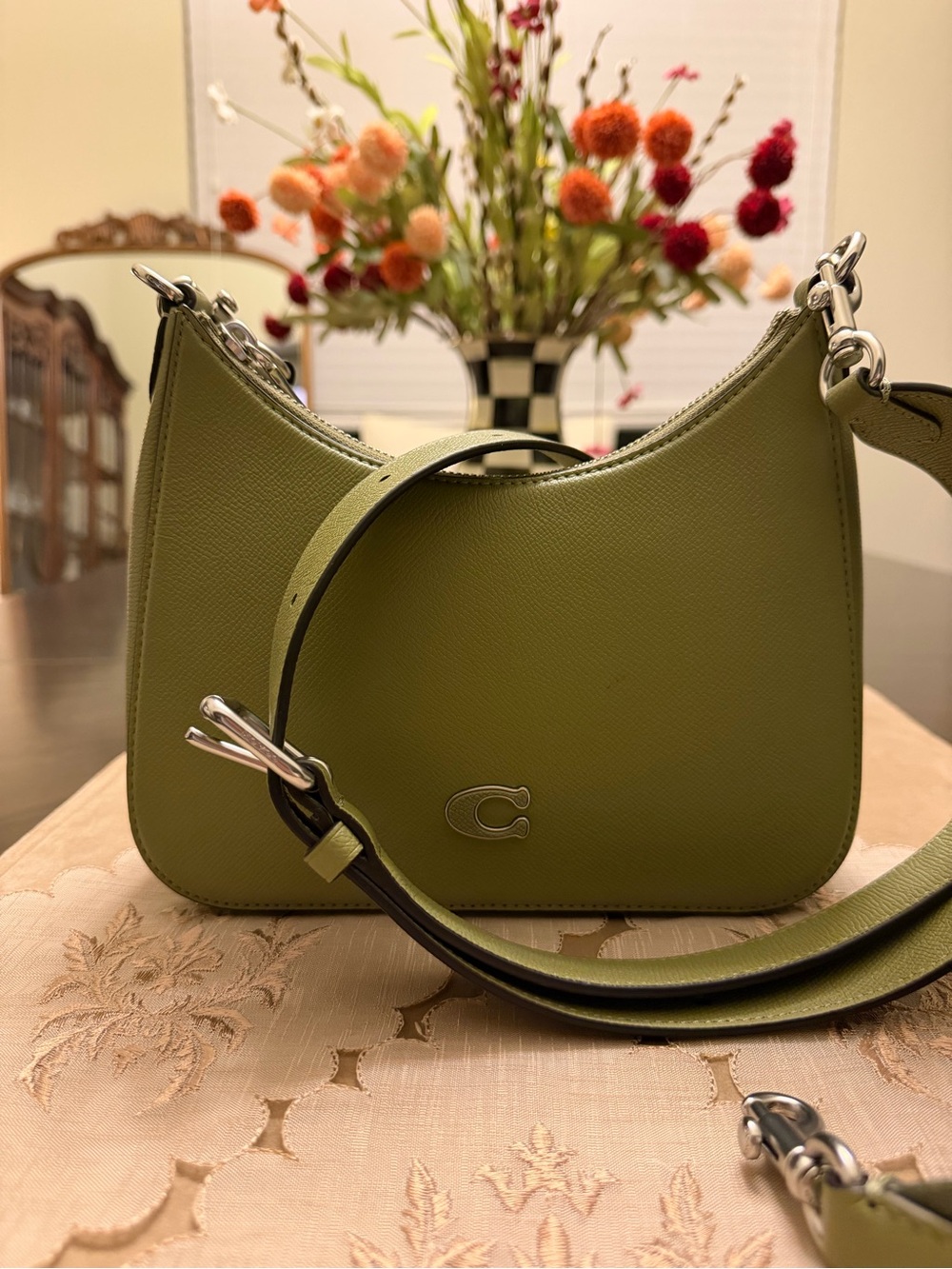 COACH - Olive Green Leather crossbody bag